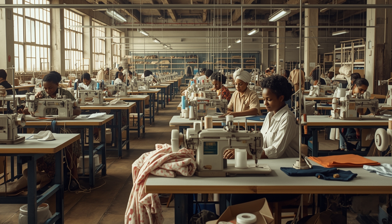 Premium textile manufacturing workshop in Berlin